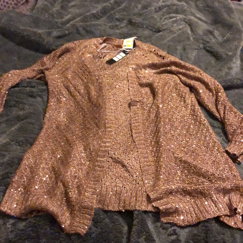 Long copper cardigan